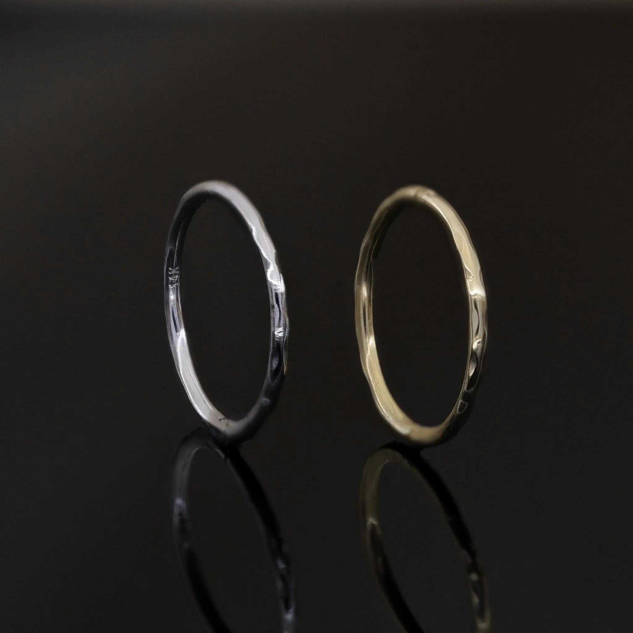 14K Gold Textured Clicker Hoops