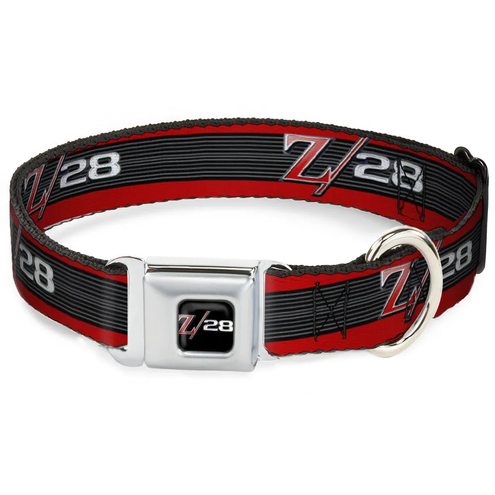 1969 Camaro Z/28 Emblem Full Color Black/Silvers/Red Seatbelt Buckle Collar - 1969 Camaro Z/28 Emblem/Stripe Red/Black/Gray/Silver