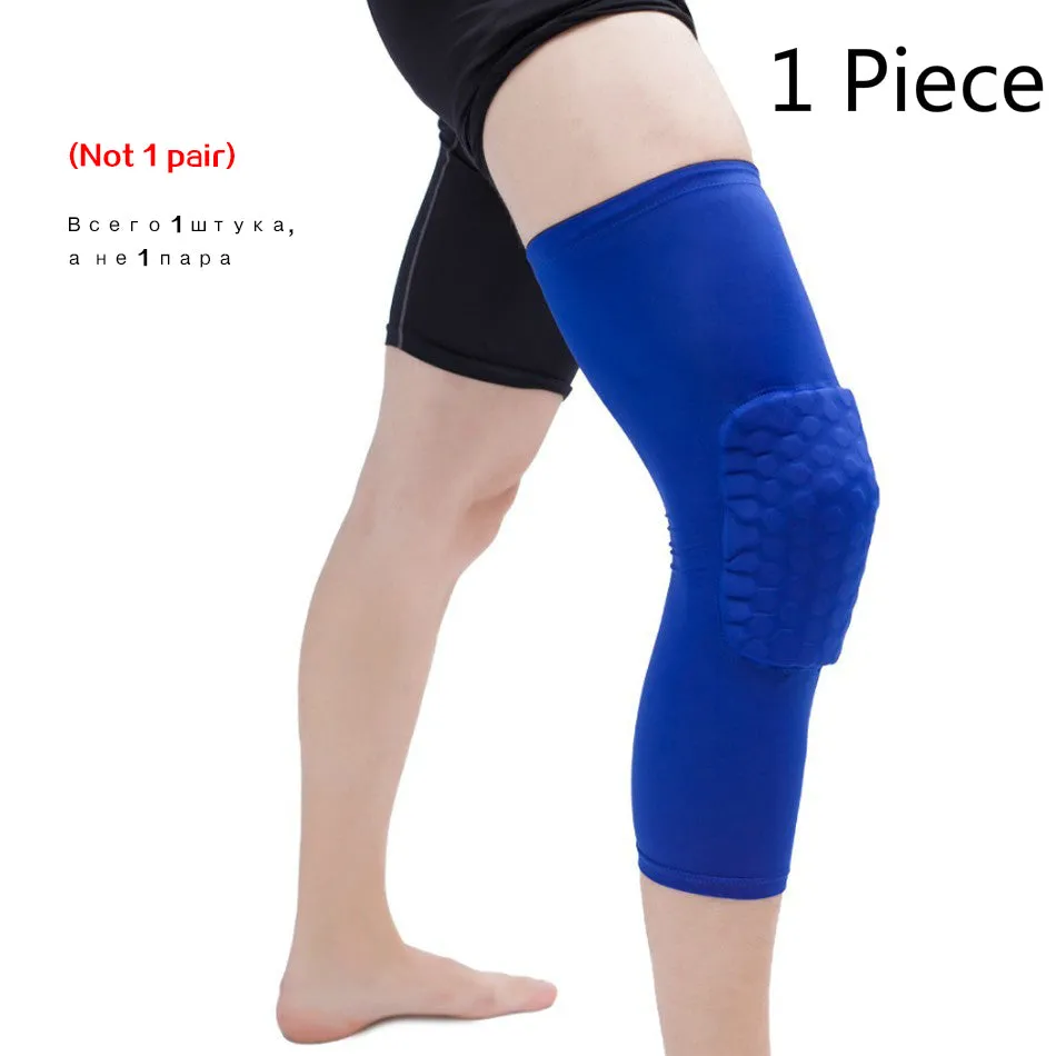 1PC Basketball Knee Pads Protector Compression Sleeve Honeycomb Foam Brace Kneepad Fitness Gear Volleyball Support