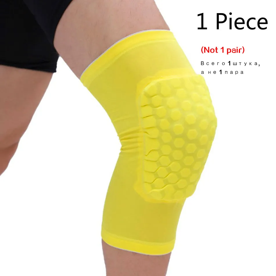 1PC Basketball Knee Pads Protector Compression Sleeve Honeycomb Foam Brace Kneepad Fitness Gear Volleyball Support