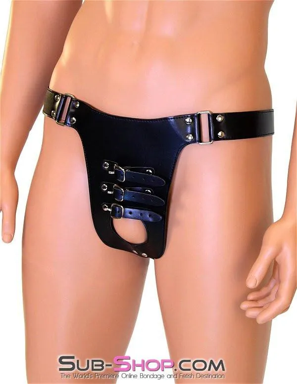 8893MH      Buckling Cock Keeper Bondage Waist Harness