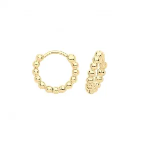 9ct Yellow Gold Bobble Clickers - Luxurious Elegance in Every Bobble