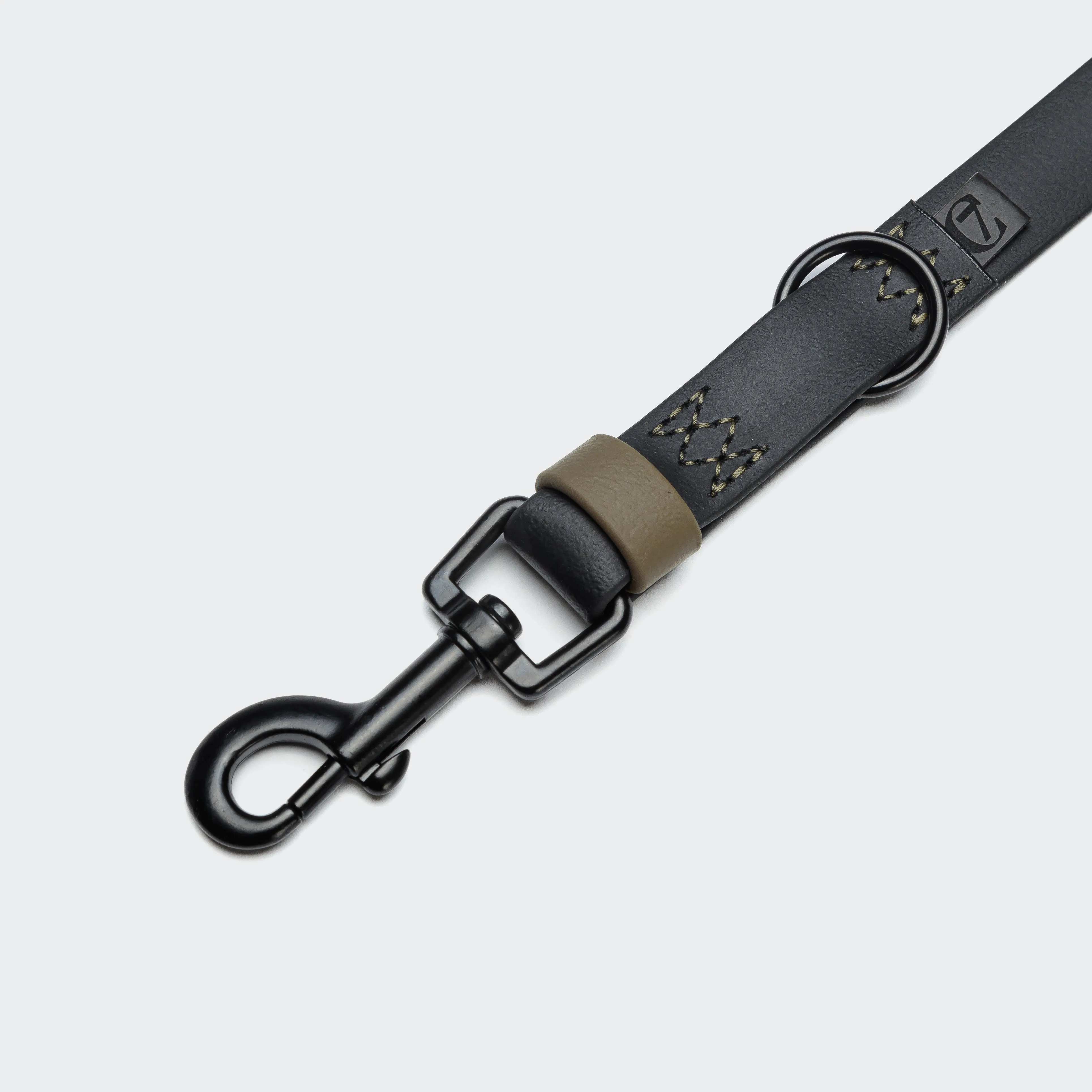 Adjustable Dog Leash BioThane Ipanema Black-Olive from Cloud 7