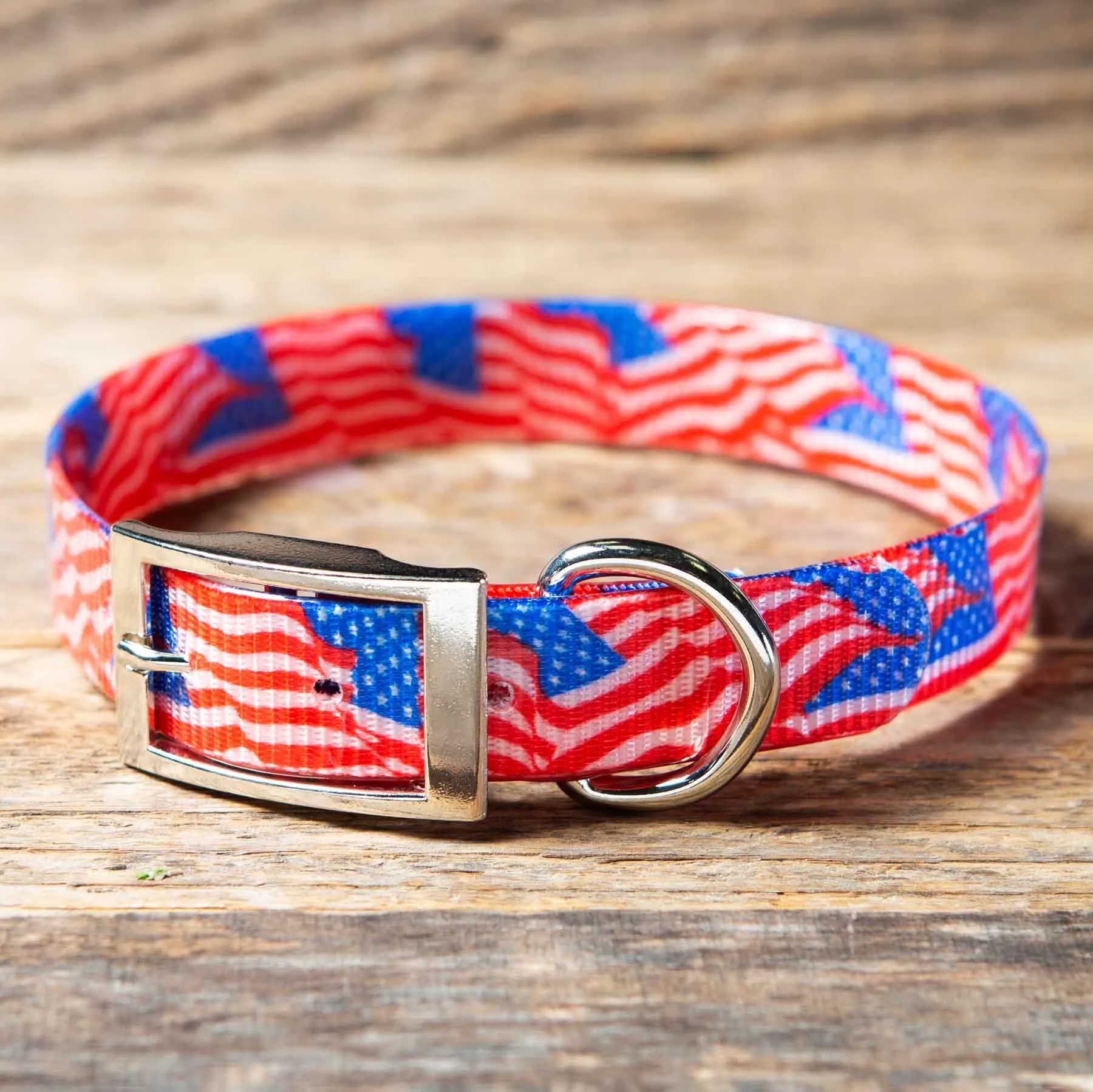 American Flag 1” D-Ring Collar