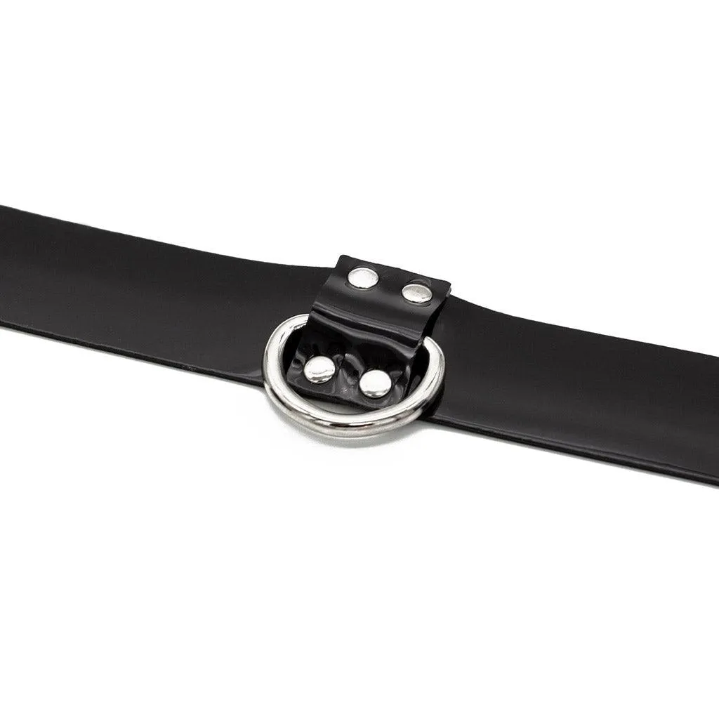 Black PVC Collar w/ D-Ring