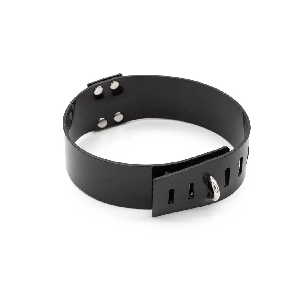 Black PVC Collar w/ D-Ring