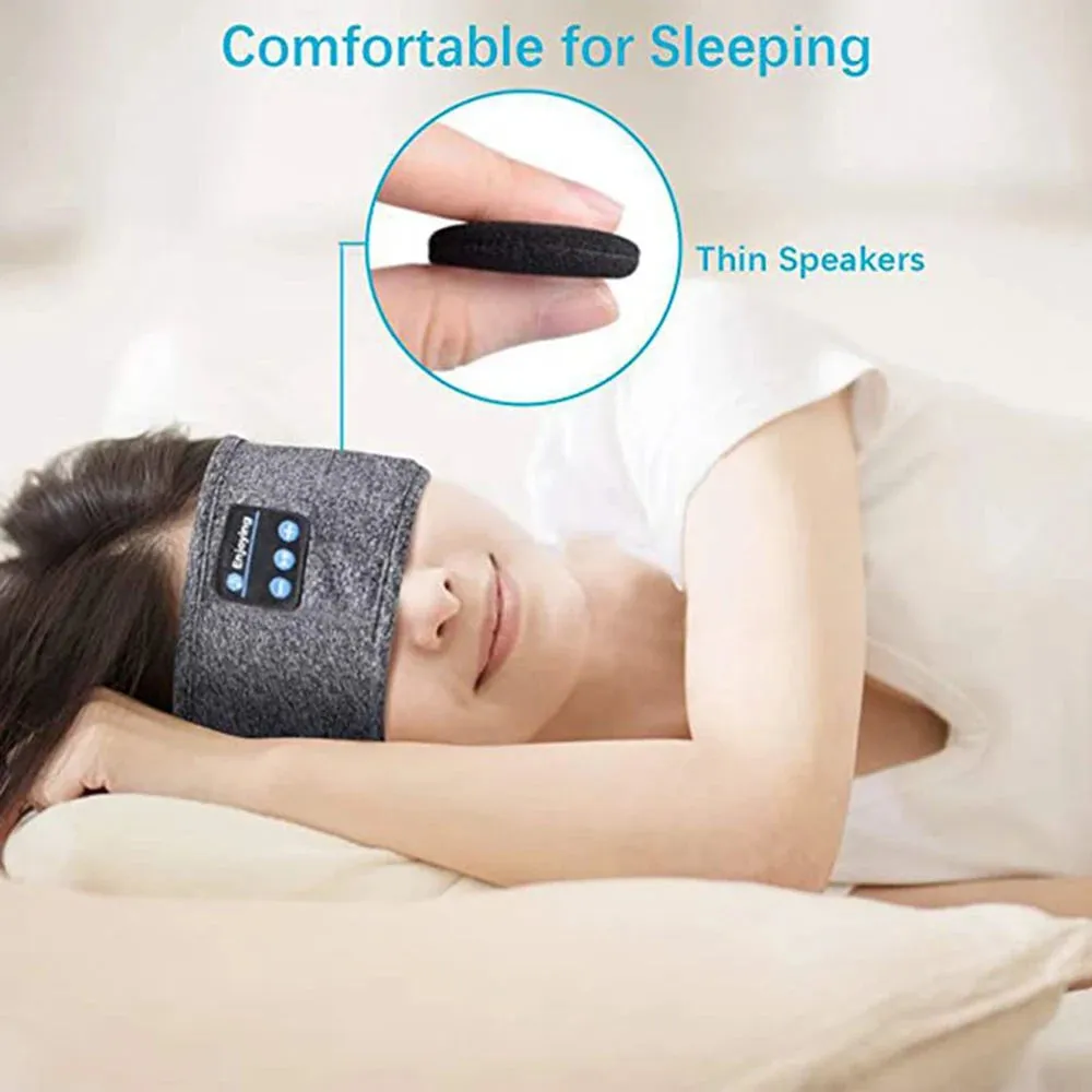 Bluetooth-Compatible Sports Earphones & Sleeping Headband
[Elastic Wireless Headphones with Music Functionality
Comfortable Eye Mask & Wireless Headset in One]