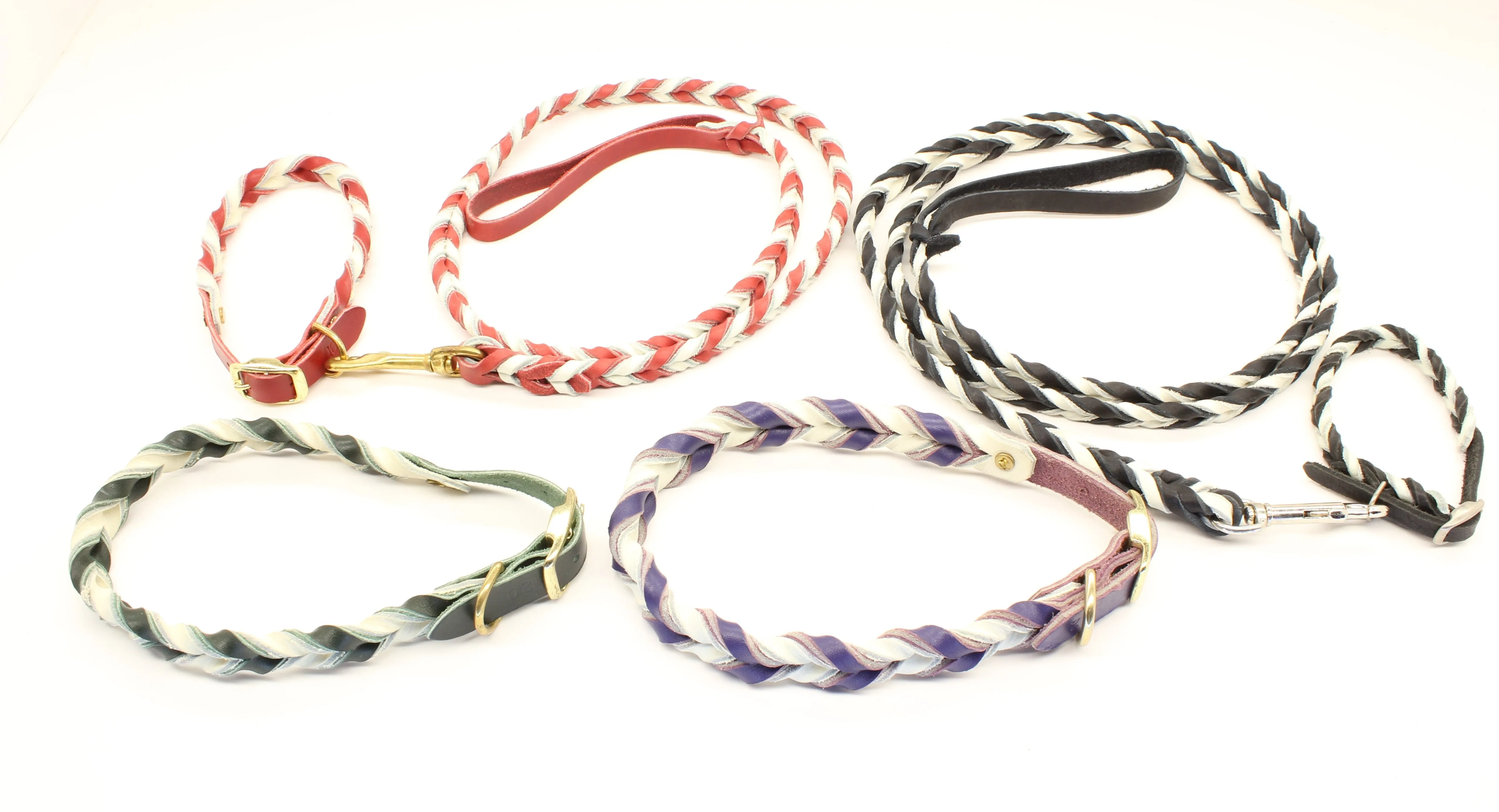 Braided Leather Collars - Latigo