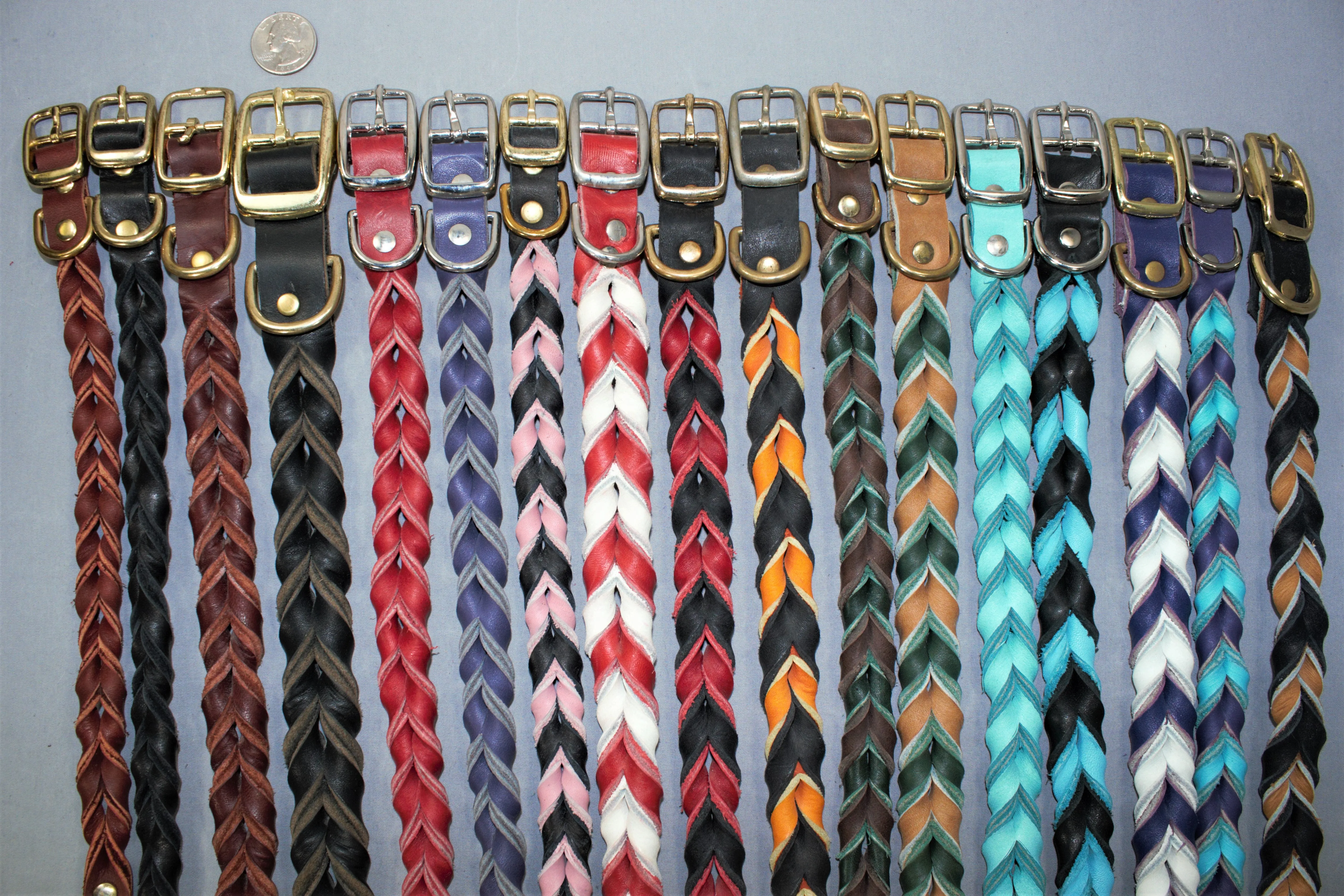 Braided Leather Collars - Latigo