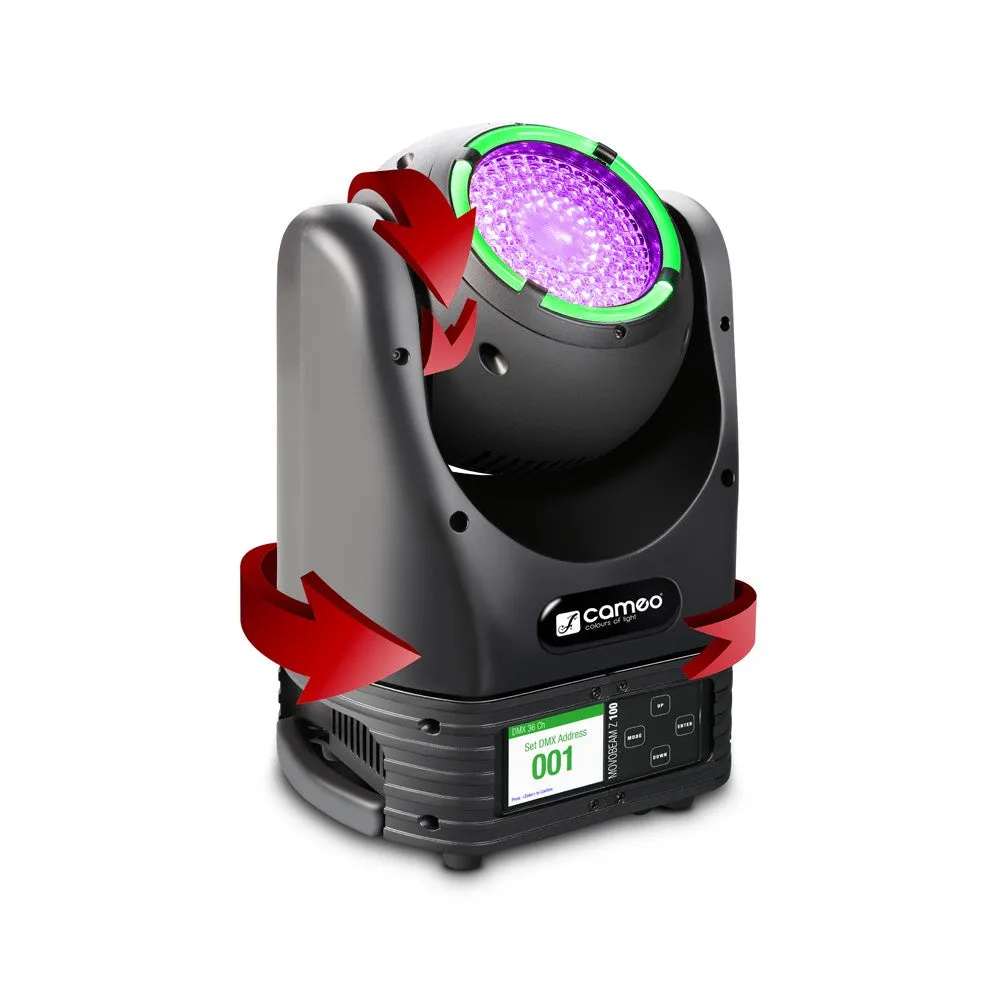 Cameo Lights MOVO BEAM Z100 Continuous Rotation 60W RGBW LED Zoom Beam Moving Head