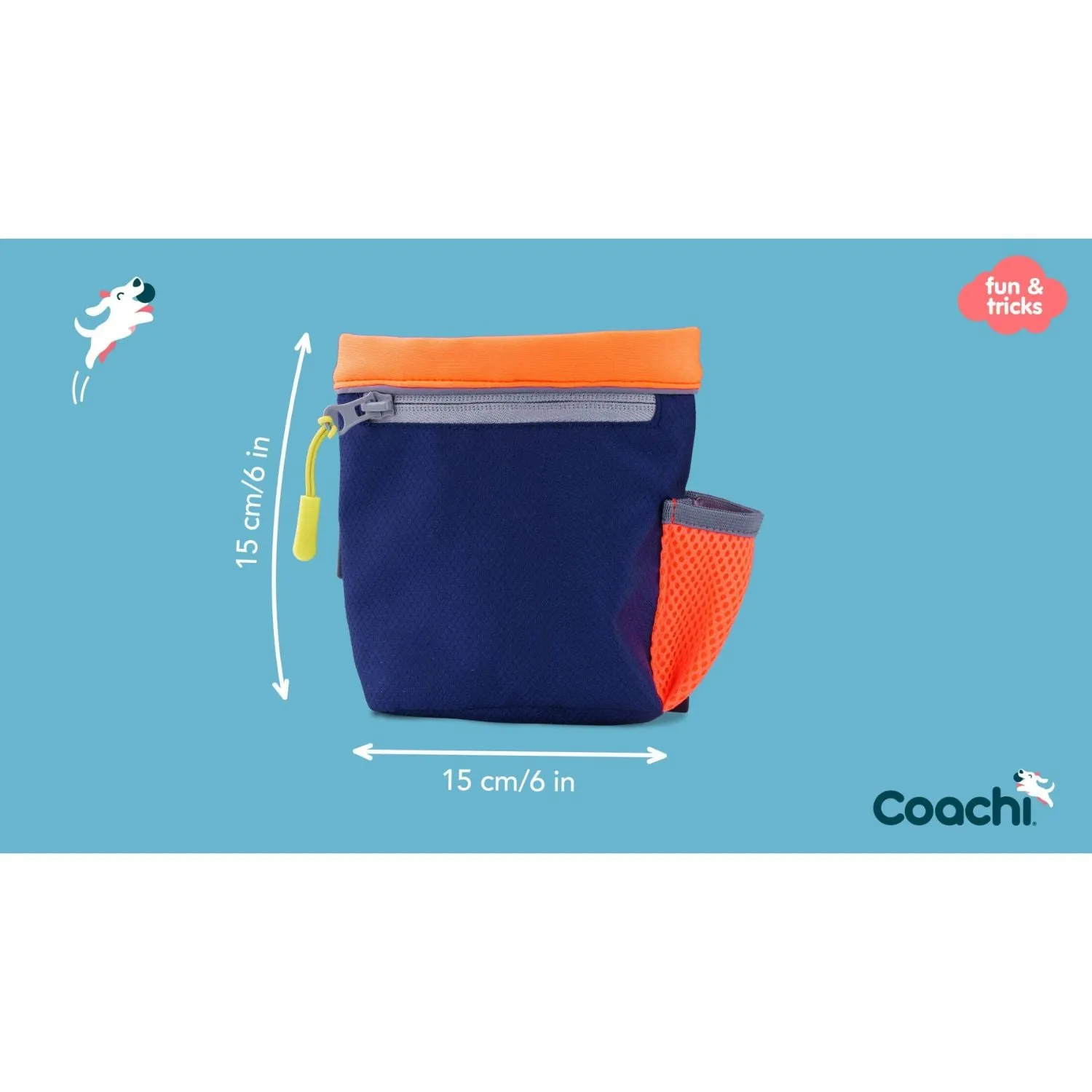 Coachi Pro Training Treat Bag & Dog Treat Bag - Navy/Coral