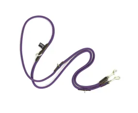 Dogs & Horses Multi-Purpose Luxury Leather Dog Training Lead Purple