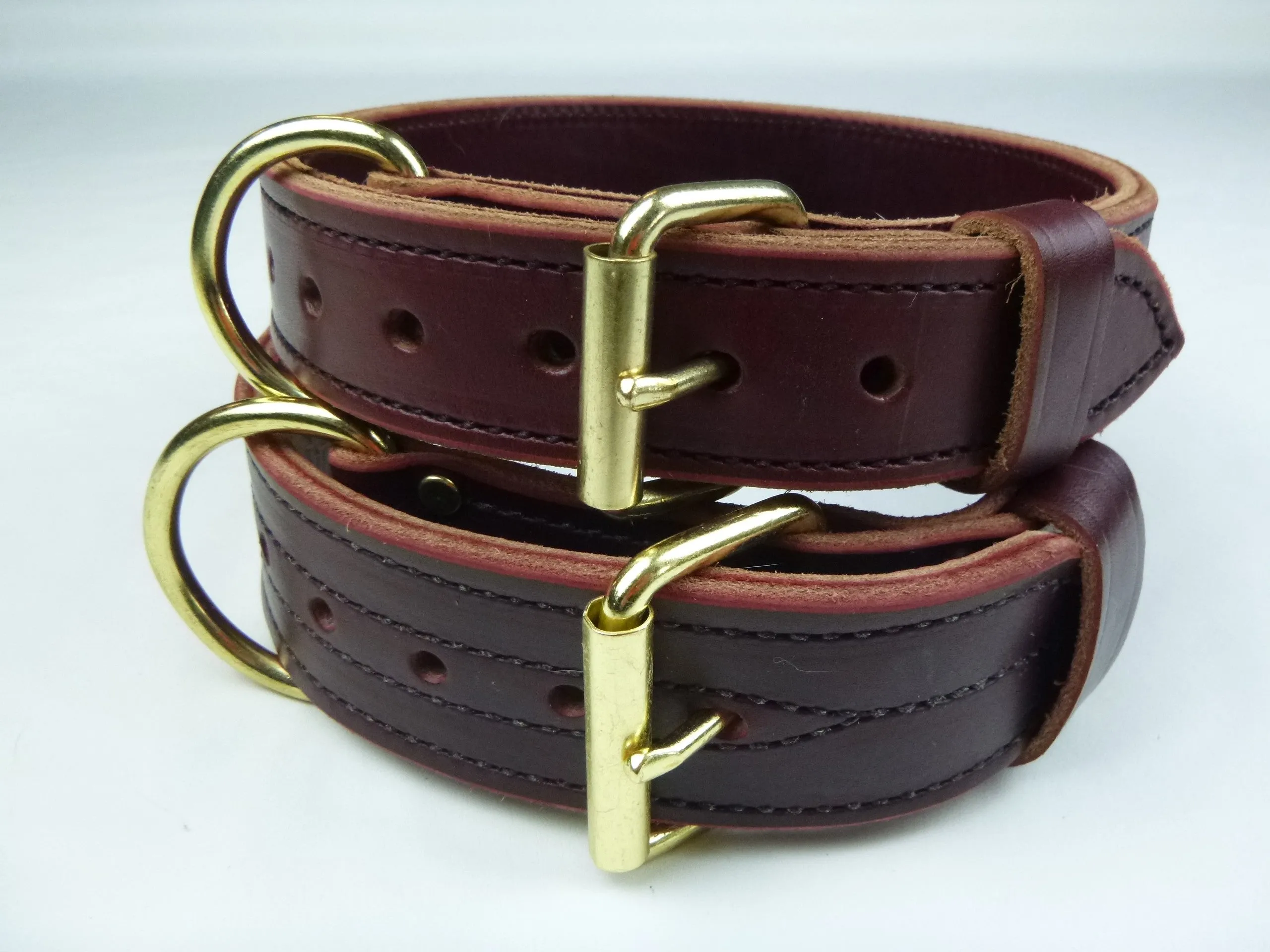 Double Layer Leather Sport and Agitation Collar