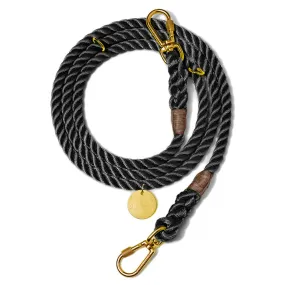 Found My Animal Black Adjustable 7 FT Rope Lead