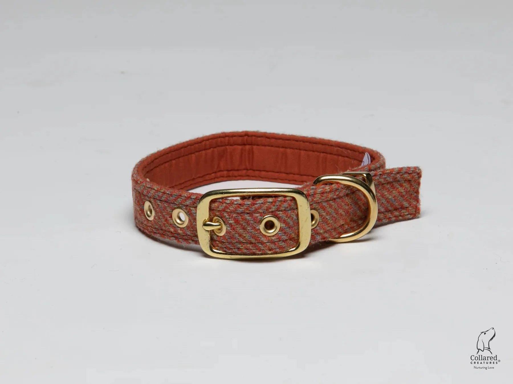 Harris Tweed Mandarin Luxury Dog Collar