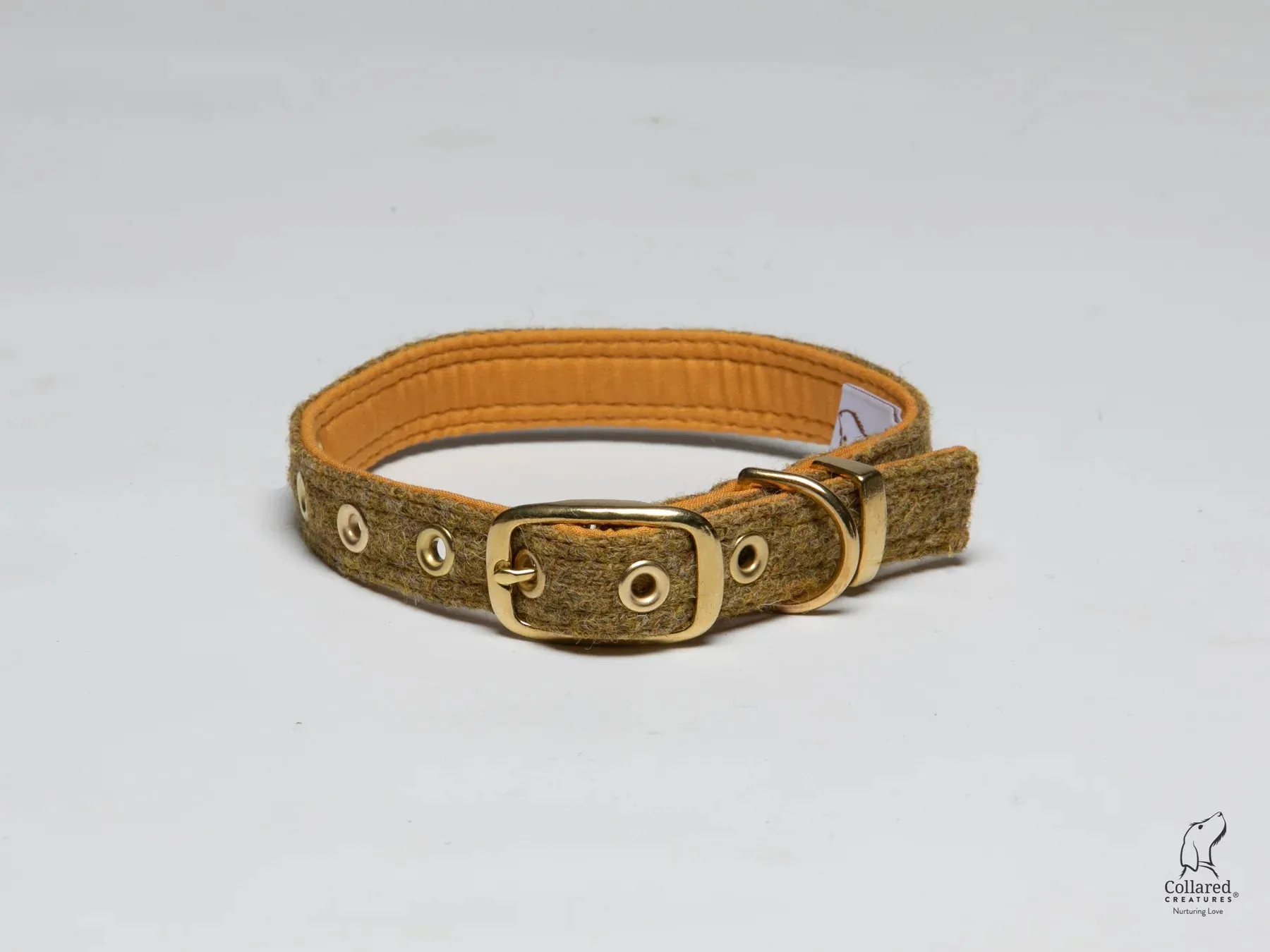 Harris Tweed Mustard Twill Luxury Collar