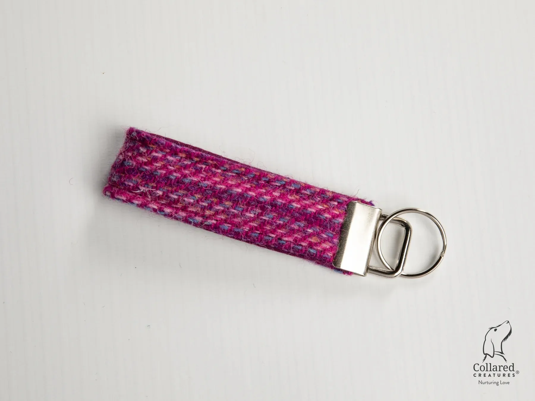 Harris Tweed Pink Koana Dog Collar