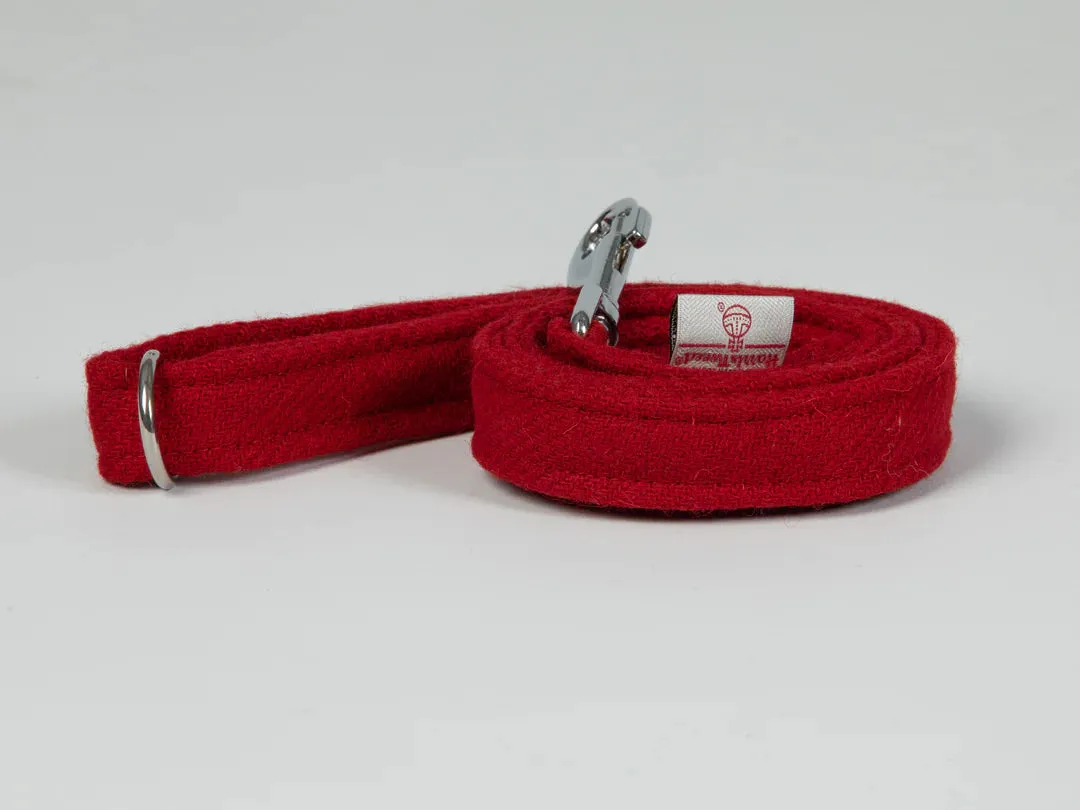 Harris Tweed Simply Red Dog Collar