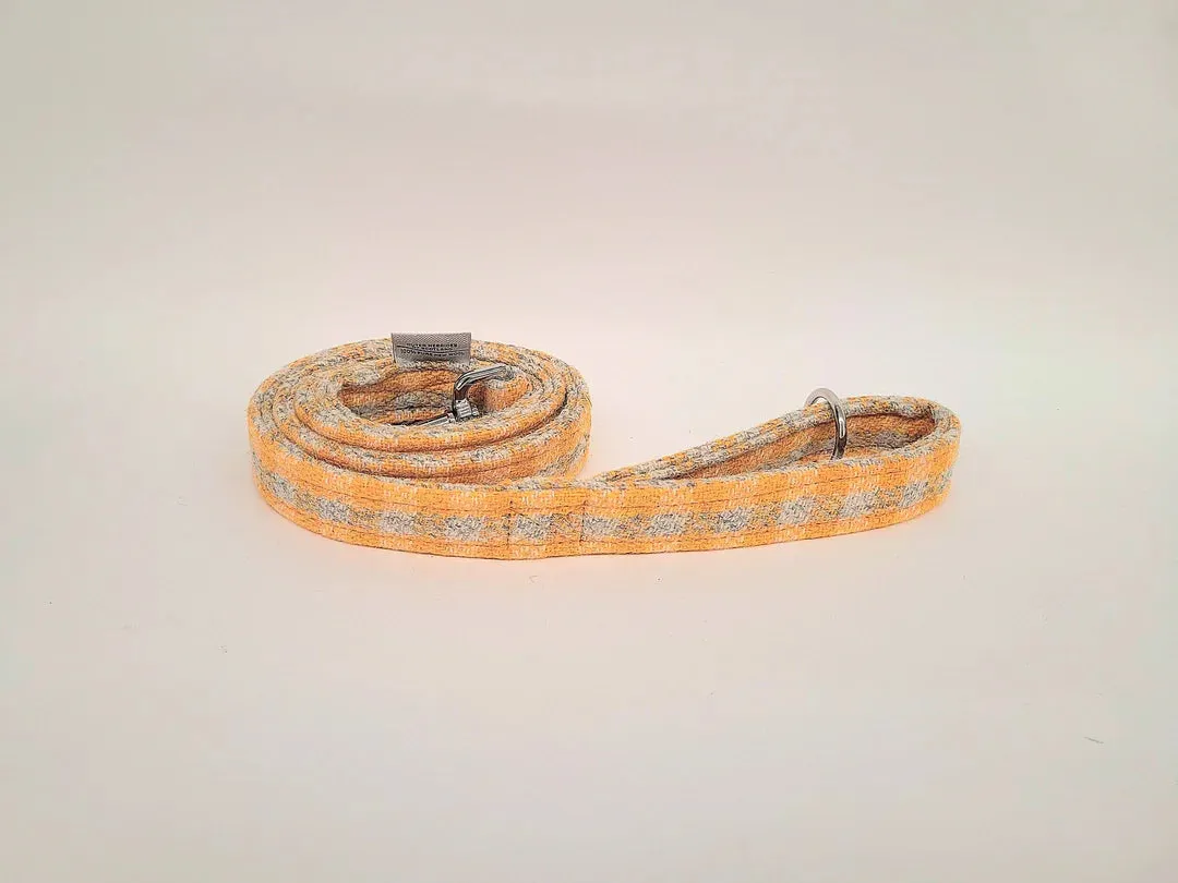 Harris Tweed Sunflower Check Clasp Dog Collar