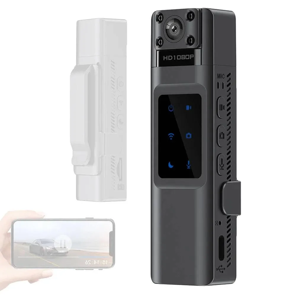 High Clear Action Camera Portable Infrared Night Viewing Camera Large Capacity Camera with WiFi Module Camcorder & Clip