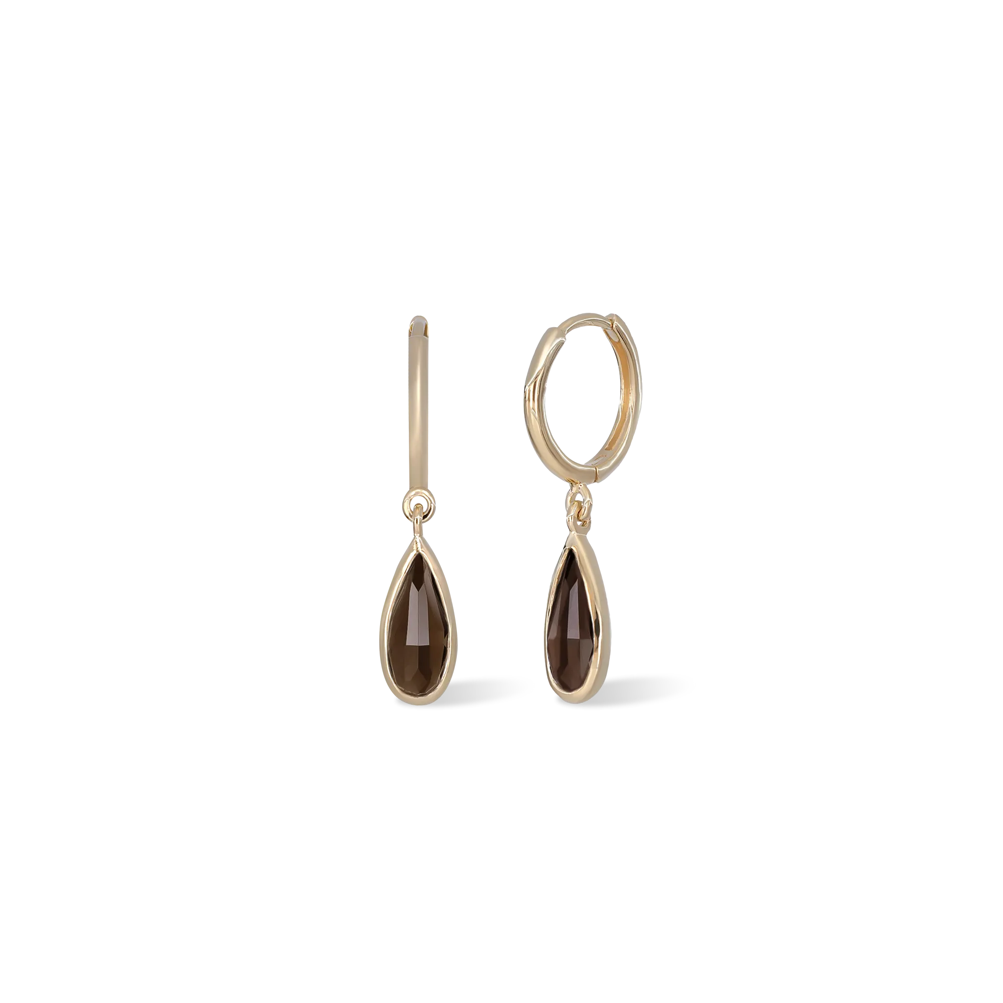 Iris •Smoky Quartz Hoop Earring