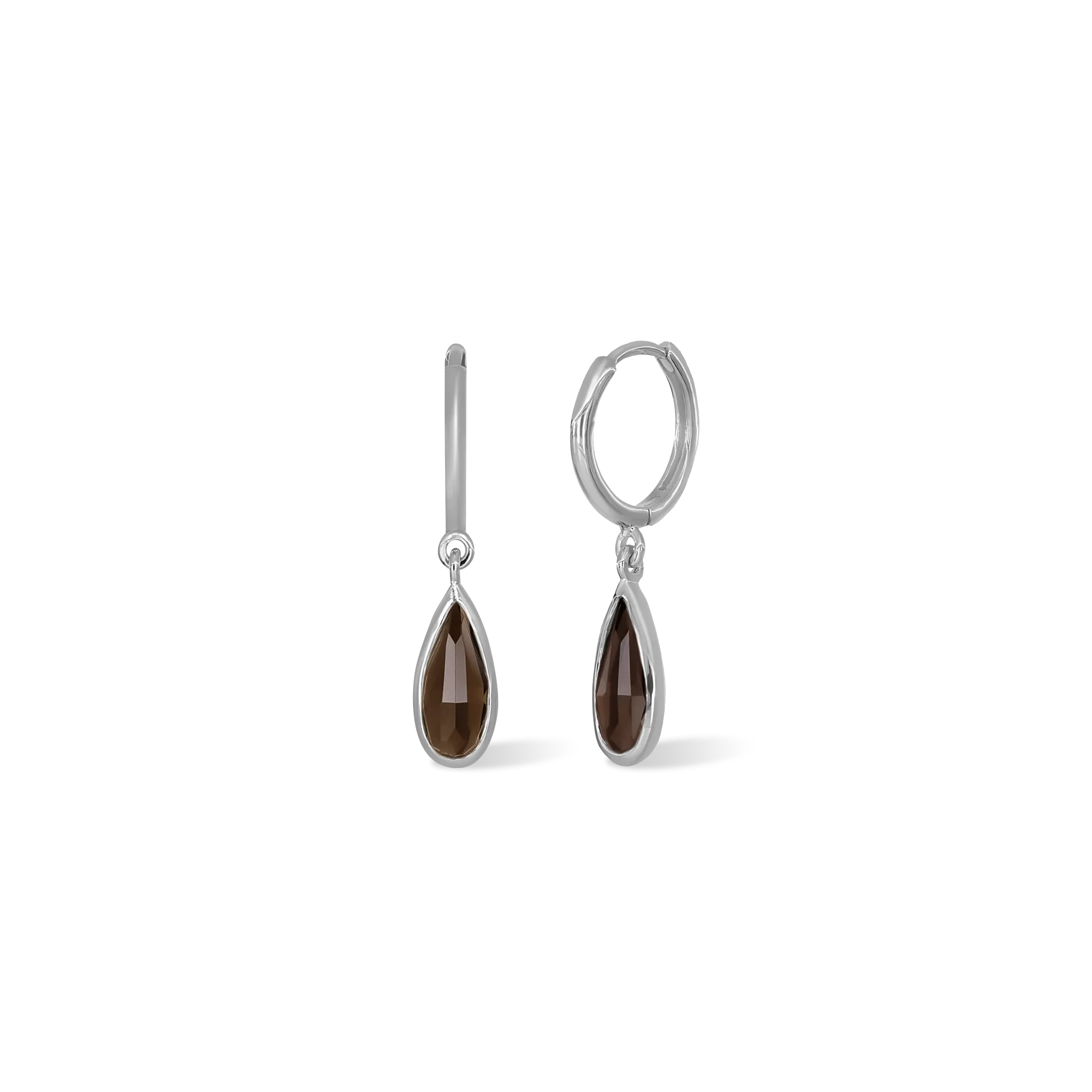 Iris •Smoky Quartz Hoop Earring