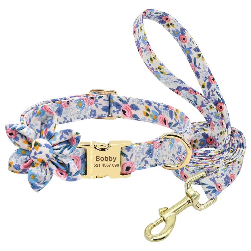 Lil' Bloomers Personalized Pet Collar and Leash