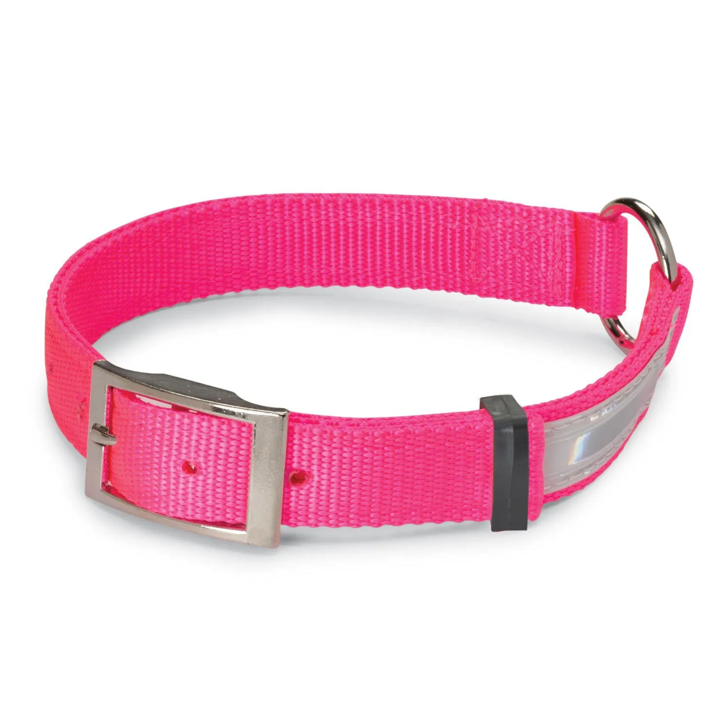 Nite Lite Hi-Viz Nylon Collar Ring-N-Center with Reflexite Strip