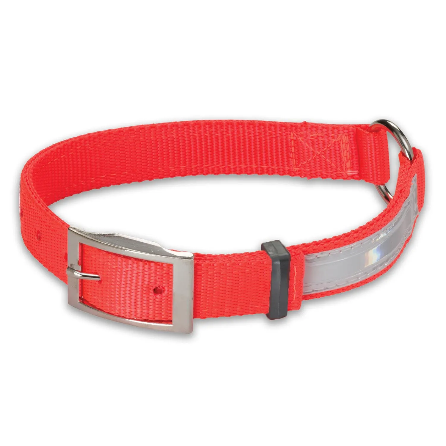 Nite Lite Hi-Viz Nylon Collar Ring-N-Center with Reflexite Strip