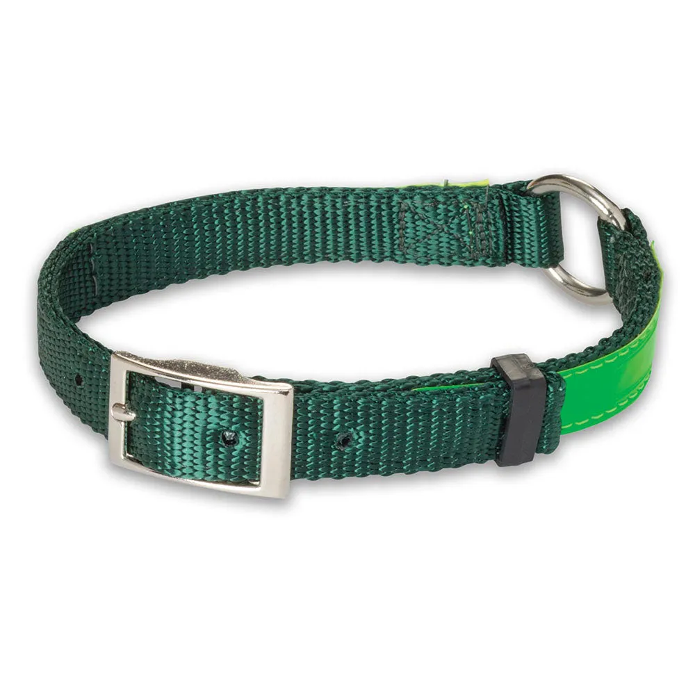 Nite Lite Reflexite Nylon 3/4" Ring-N-Center Reflective Dog Collar