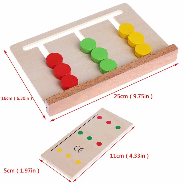 Novelty baby wooden toy Montessori Sensory Material color classification game early educational toy boy