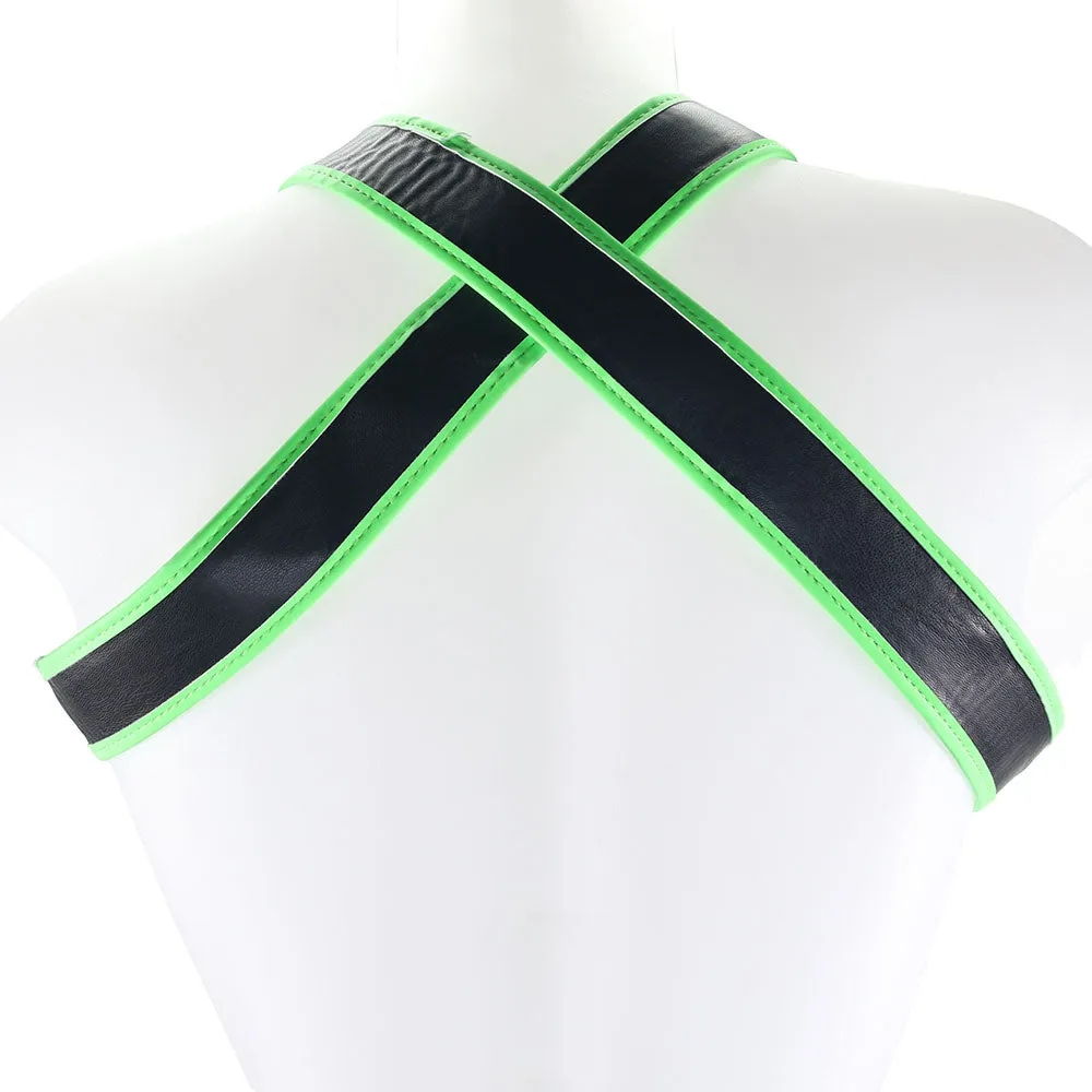 Ouch! Glow in the Dark Buckle Bulldog Harness /XL