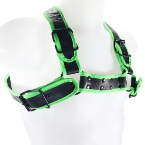 Ouch! Glow in the Dark Buckle Bulldog Harness /XL