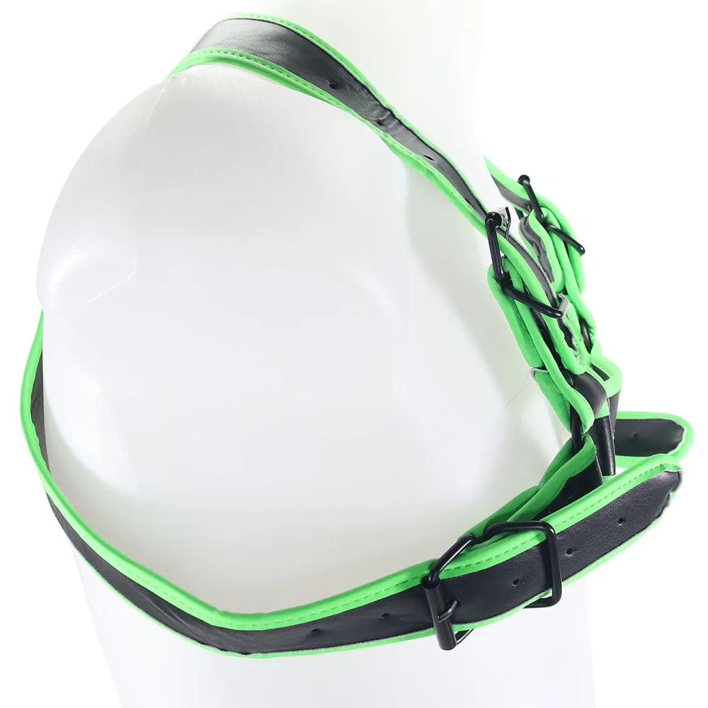 Ouch! Glow in the Dark Buckle Bulldog Harness /XL