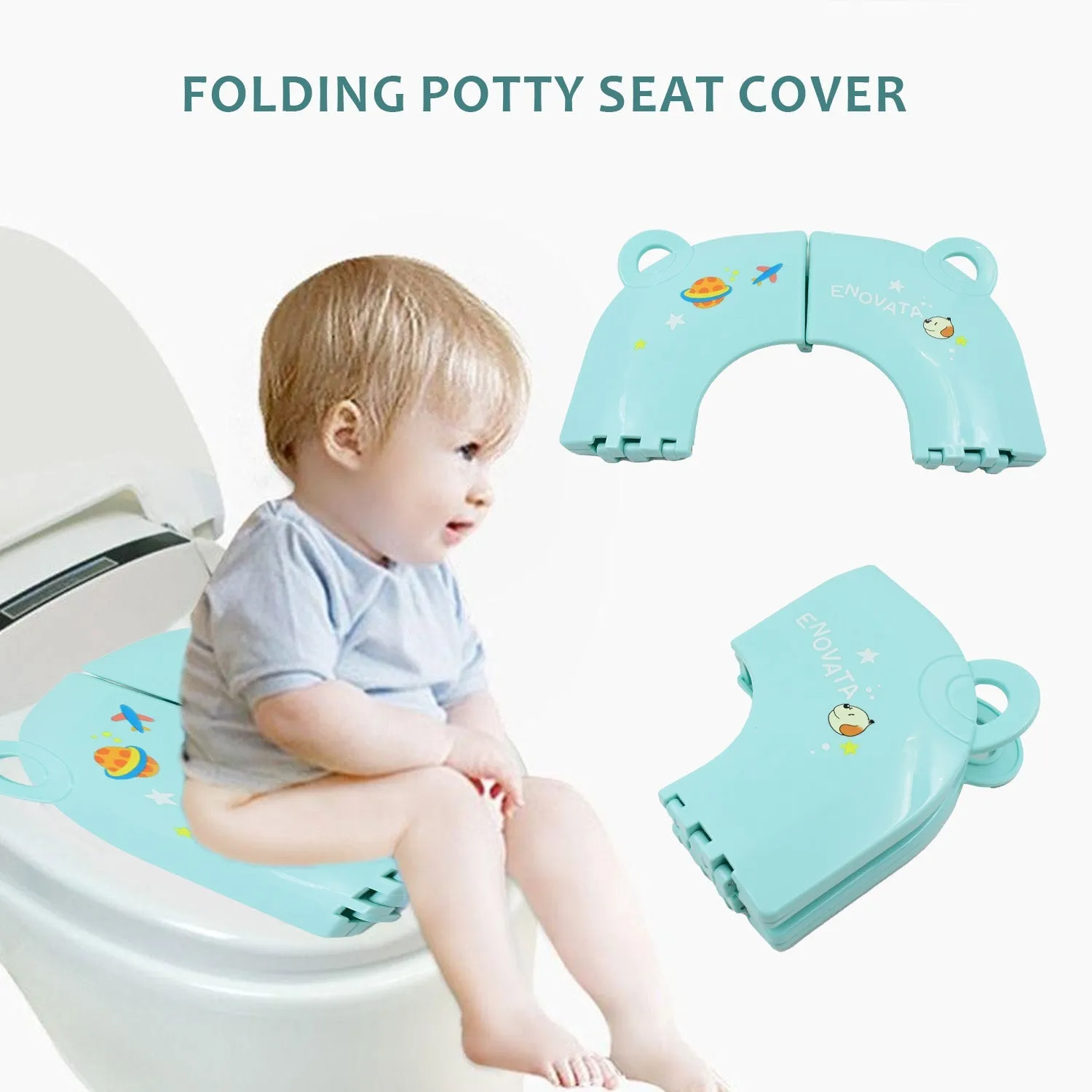 Portable Baby / Kids Toilet Seat Foldable Potty Seat (1 Pc)