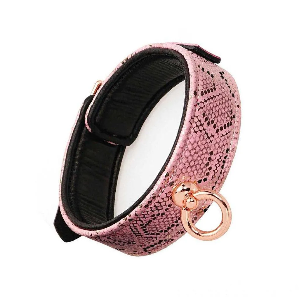 Rose Gold Snake Collar and Leash Set