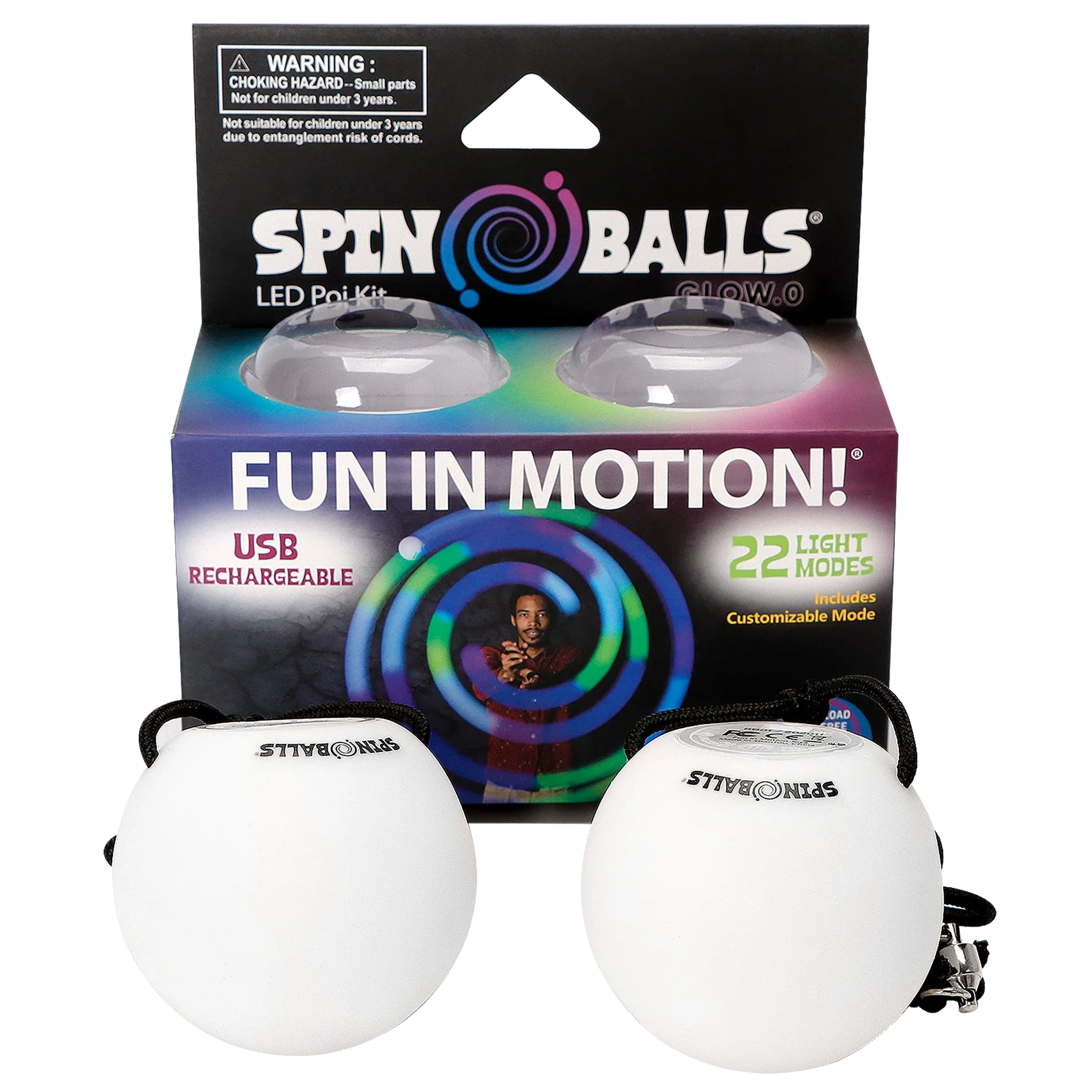 Spin Balls LED Poi Kit