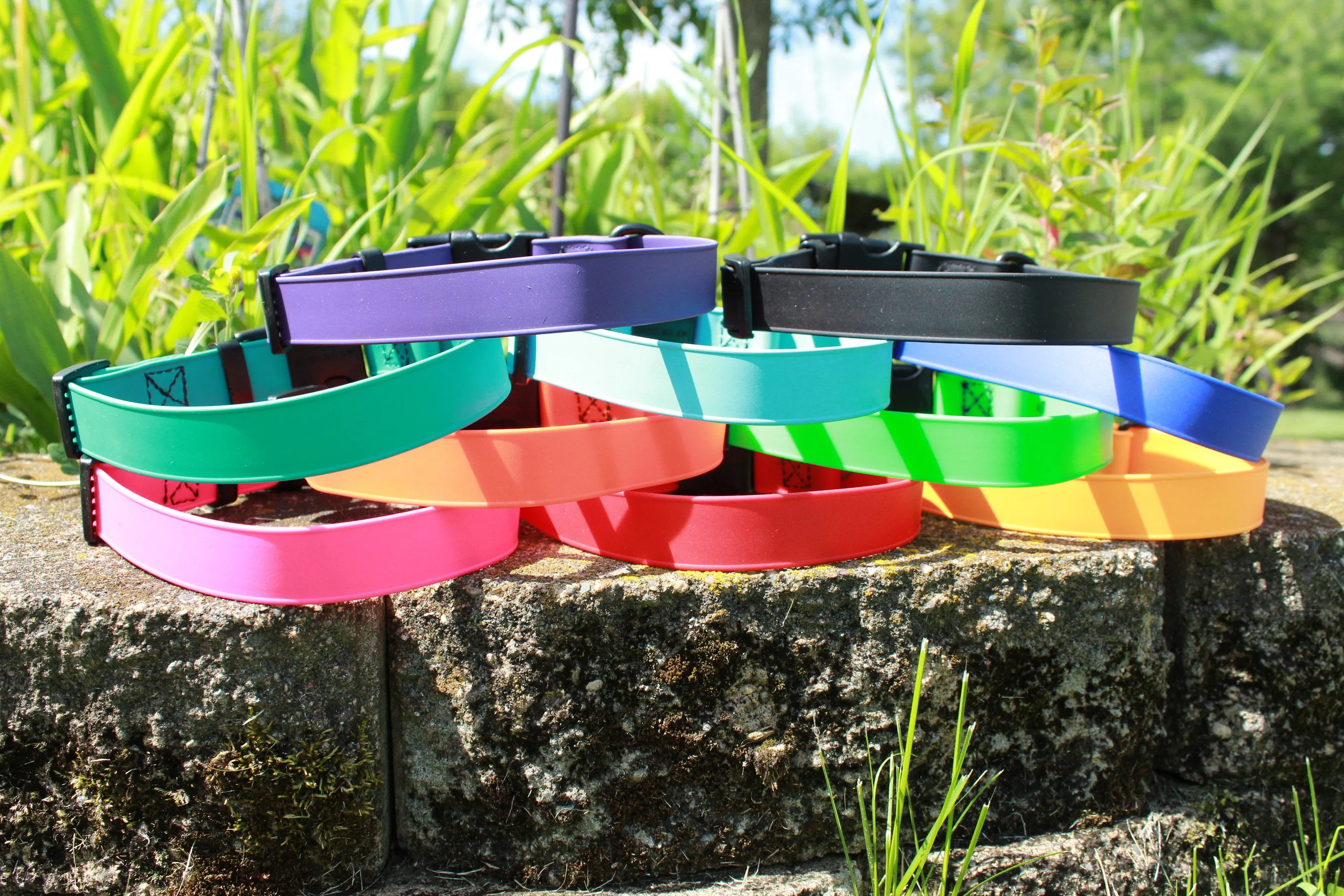 Thin BioThane Adjustable Martingale Collars w/Snap